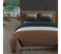 Soleil d'ocre, Juego de Funda para edredón en Algodón 57 Hilos 260 x 240 cm THALES Ladrillo