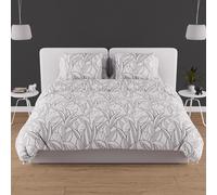Soleil d'ocre, Juego de Funda para edredón en Algodón 57 Hilos 260 x 240 cm Togo Blanco