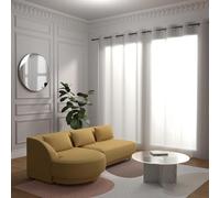 Soleil d'ocre Maelis, Visillo con Ojales para ventanal, 280 x 250 cm, Blanco