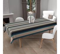 Soleil d'ocre, Mantel Estampado Antimanchas Rectangular 140x200 cm BAYADERES Bleu