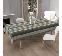 Soleil d'ocre, Mantel Estampado Antimanchas Rectangular 140x300 cm BAYADERES Kaki