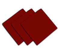 Soleil d'ocre, Panama Lote de 3 servilletas de algodón, Rojo, 45x45 cm