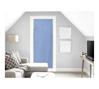 Soleil d'ocre Panama Visillo para Puerta Ventana Algodón Azul 70 x 200 cm