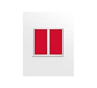 Soleil d'ocre, Par de Visillo 45X90 Dolly Rojo