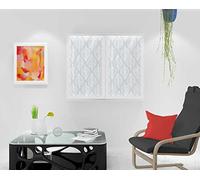 Soleil d'ocre Par de Visillos para Ventana Maud, Blanco, 45 x 90 cm