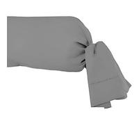 Soleil d'ocre, Percal Funda de Almohada cilíndrica, Algodón, Gris, 85 x 185 cm