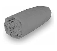 Soleil d'ocre PERCALE Bajera ajustable de algodón, Gris, 140 x 190 cm