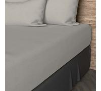 Soleil d'ocre, Sábana Bajera Ajustable, Algodón 57 Hilos, Lino, 200 x 200 cm