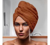 Soleil d'ocre Toalla de Baño para la Cabeza de Algodón 24x62 cm Lagune, Rojo (Ladrillo)
