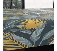 Soleil d'ocre, Tropic Mantel Cuadrado Antimanchas Rectangular, Poliéster, 140x300 cm