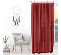 Soleil d'ocre, Visillo con anillos 135x250 cm SPIRIT brick