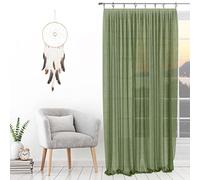 Soleil d'ocre, Visillo con anillos 135x250 cm SPIRIT caqui