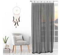 Soleil d'ocre, Visillo con anillos 135x250 cm SPIRIT grey