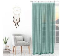 Soleil d'ocre, Visillo con anillos 135x250 cm SPIRIT water green