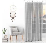 Soleil d'ocre, Visillo con anillos 135x250 cm SPIRIT white