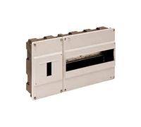 Solera 680 - Caja para ICP y distribución. ICP de 1 a 4 elementos y hasta 40A. 348x188x55.Marfil. Empotrar.