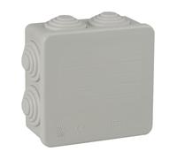 Solera® 80×80×35 mm IP55 Caja de derivación externa estanca IK07 con conos • 604 • Gris • 1 unidad