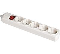 SOLERA 8005IL - Regleta sin Cable de 5 enchufes + Interruptor, Color Blanco