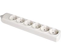 SOLERA 8006 - Regleta/Base múltiple sin Cable de 6 enchufes, Color Blanco