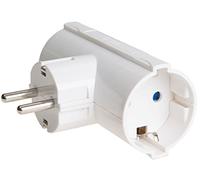 Solera 986 - Adaptador bipolar de 2 tomas con T/T lateral 16A (250 V) color blanco