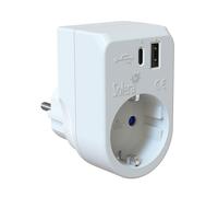 Solera adaptador para enchufes 860usbac 250 v 16 a usb usb-c