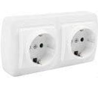 SOLERA - Base fija doble 2P+T 16A 250V 148x72x28mm blanco SOLERA MUR66U - SOLERA MUR66U