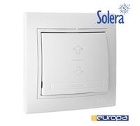 Solera iinterruptor persiana 10a 25v blanco con marco s.europa