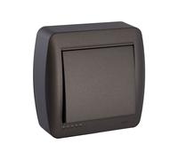 Solera Interruptor de luz Mural 7,4 x 7,2 x 2,8 cm 250 V 10 A Bipolar Grafito