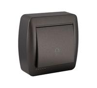 Solera Pulsador para Timbre Mural 7,4 x 7,2 x 2,8 cm 250 V 10 A Grafito