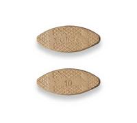 Solid Tacos Planos de Madera 500Uds. Tamaño 10 | Compatible con fresadora de tacos y láminas, Haya, como Lamello