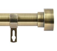 Solidchoice - Barra extensible para cortinas, estilo antiguo, color latón, de 120 a 300 cm, con extremos tipo bloque