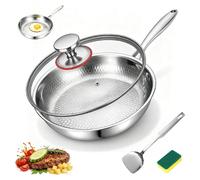 Solidchoice - Cacerola de titanio de 26 cm, con diseño martillado - Sartén sin revestimiento