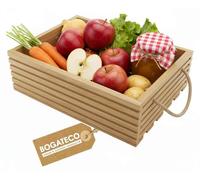 Solidchoice - Caja de madera natural para verduras y frutas, 50 cm