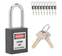 Solidchoice - Candados para sistemas de bloqueo y etiquetado - 10 candados de seguridad con diferentes llaves