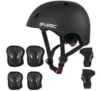 Solidchoice: Casco de seguridad para niños con protectores para rodillas y codos, para edades de 3 a 8 años
