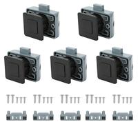Solidchoice - Cerradura de botón para puertas, diseño sin llave - Cerradura de metal para puertas - Ideal para caravanas, autocaravanas y barcos - Orificio de 30 mm - Grosor de 15-18 mm - Diseño elega