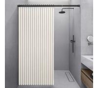 Solidchoice - Cortina de ducha plegable e impermeable de 100 x 200 cm con tiras magnéticas
