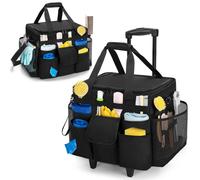 Solidchoice - Cubo de limpieza con ruedas, tapa y carro desmontable, color