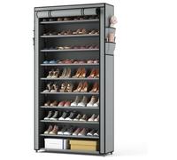 Solidchoice - Estante para zapatos con 10 estantes y funda de tela