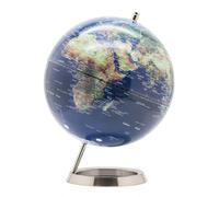 Solidchoice - Globo terráqueo de 25 cm con aro de acero inoxidable