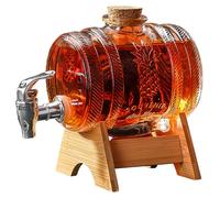 Solidchoice - Jarra de whisky con grifo y posavasos de madera, 1000 ml