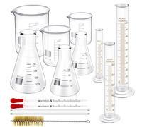 Solidchoice - Juego de 14 vasos medidores de vidrio para laboratorio y cocina