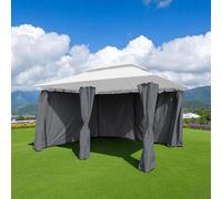 Solidchoice - Juego de 2 paneles laterales impermeables para pérgola - 400 cm y 300 cm