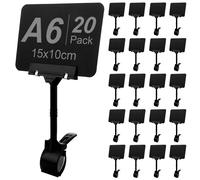 Solidchoice - Juego de 20 sujetaprecios de 10 x 15 cm con abrazadera. Ideal para etiquetas