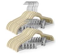 Solidchoice - Juego de 24 perchas ultrafinas de terciopelo con clips