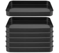 Solidchoice - Juego de 6 bandejas rectangulares para hornear de acero al carbono