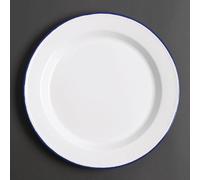 Solidchoice - Juego de 6 platos hondos de esmalte retro, diámetro de 24,5 cm