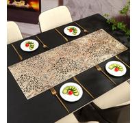 Solidchoice - Mantel individual decorativo con estampado floral - Alfombrilla antideslizante dorada para fiestas y cenas