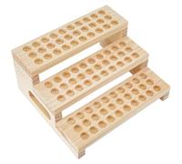 Solidchoice - Organizador de almacenamiento de madera - Expresador de aceites esenciales - Beige - Soporte para labiales - Para cosméticos y joyas - Ligero y portátil