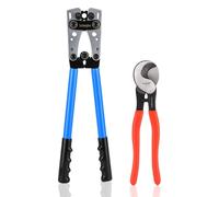 Solidchoice: Pinza para crimpar y cortar cables, ideal para cables de batería